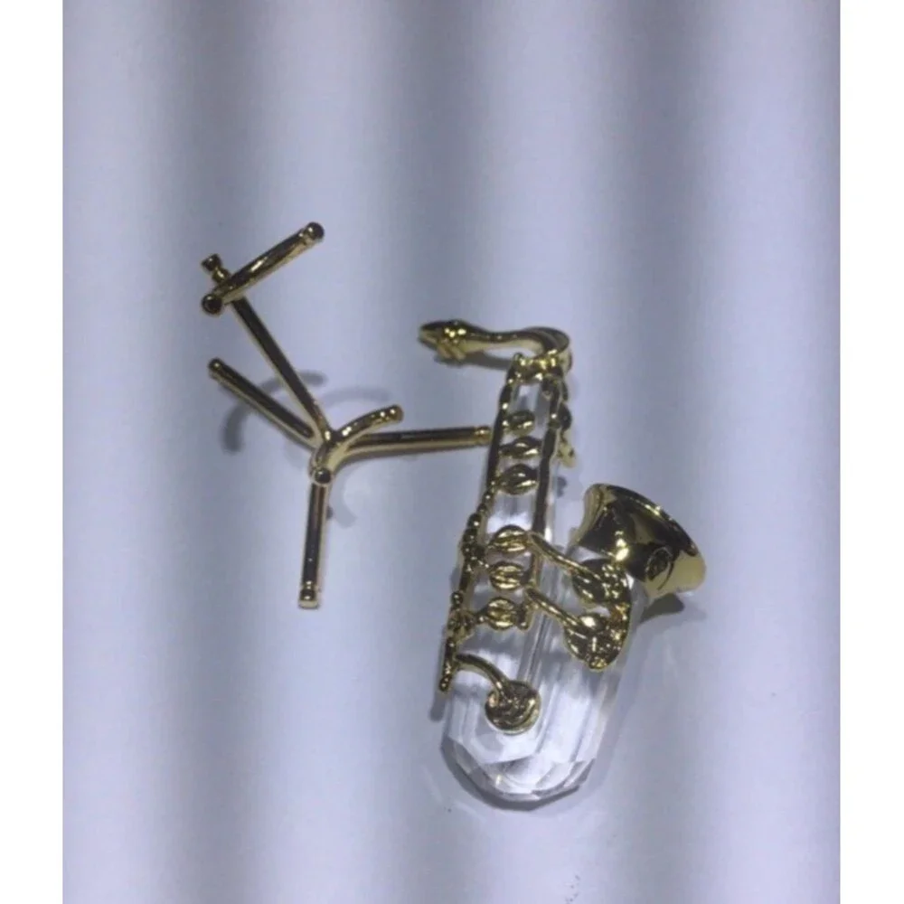 SWAROVSKI Swan Signed Crystal Memories Saxophone W/BOX